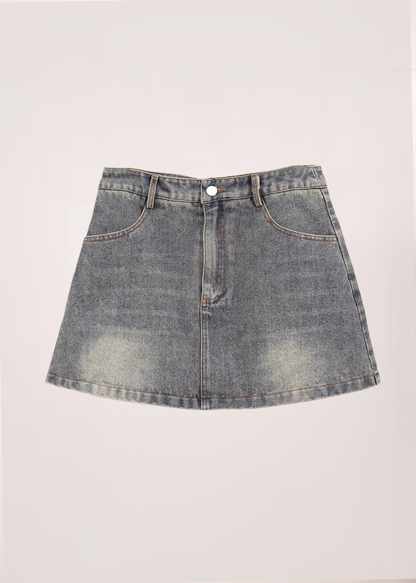 Charmed Denim Skorts in Vintage Wash