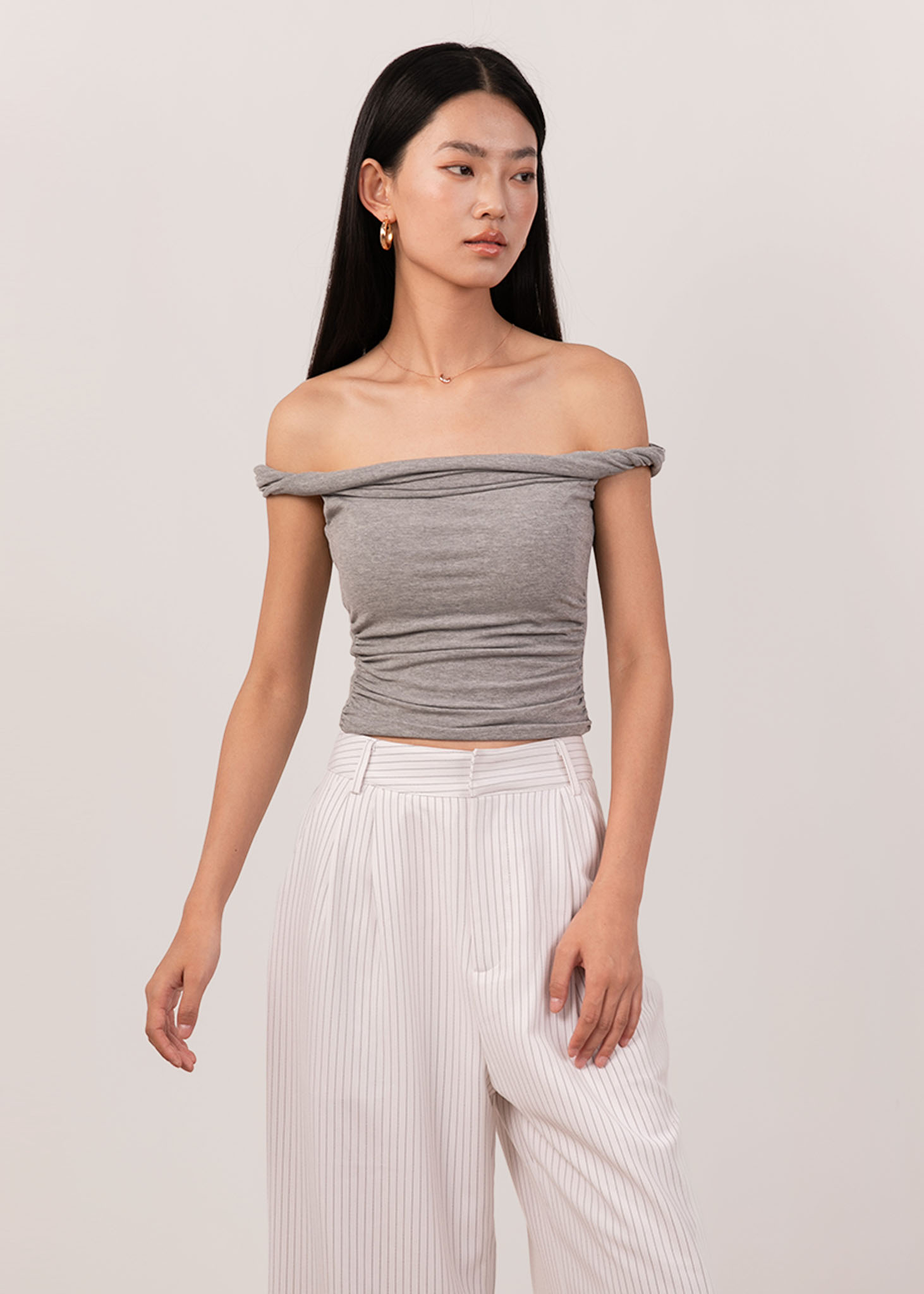 Stellar Twisted Top in Heather Grey (NEW)