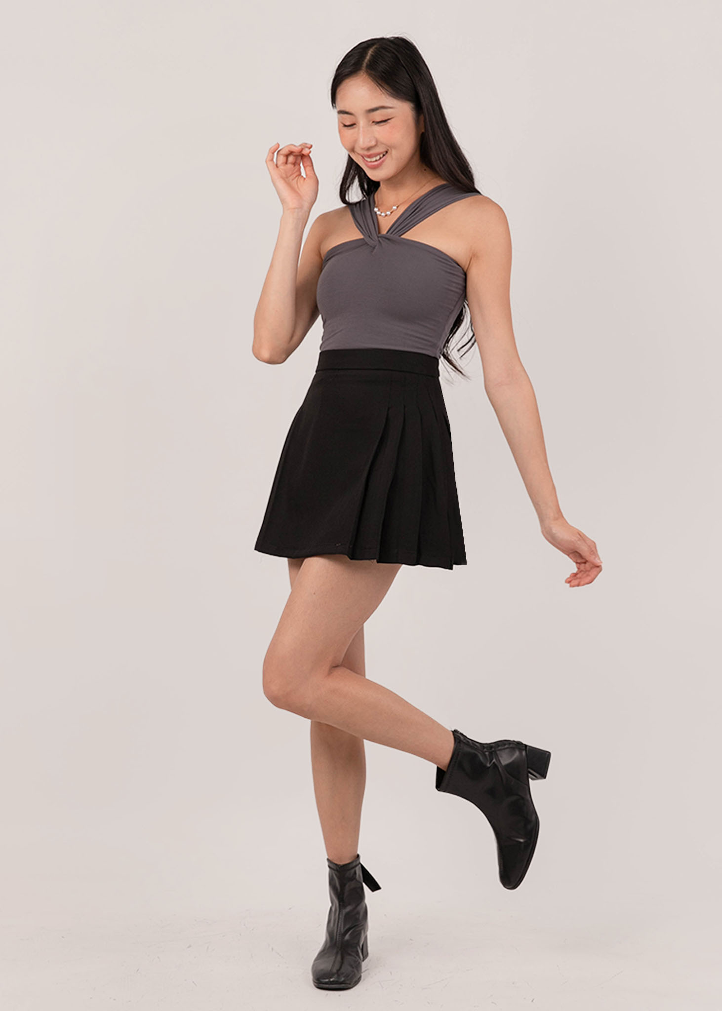 Classic Charm Co-Ord Skorts in Black