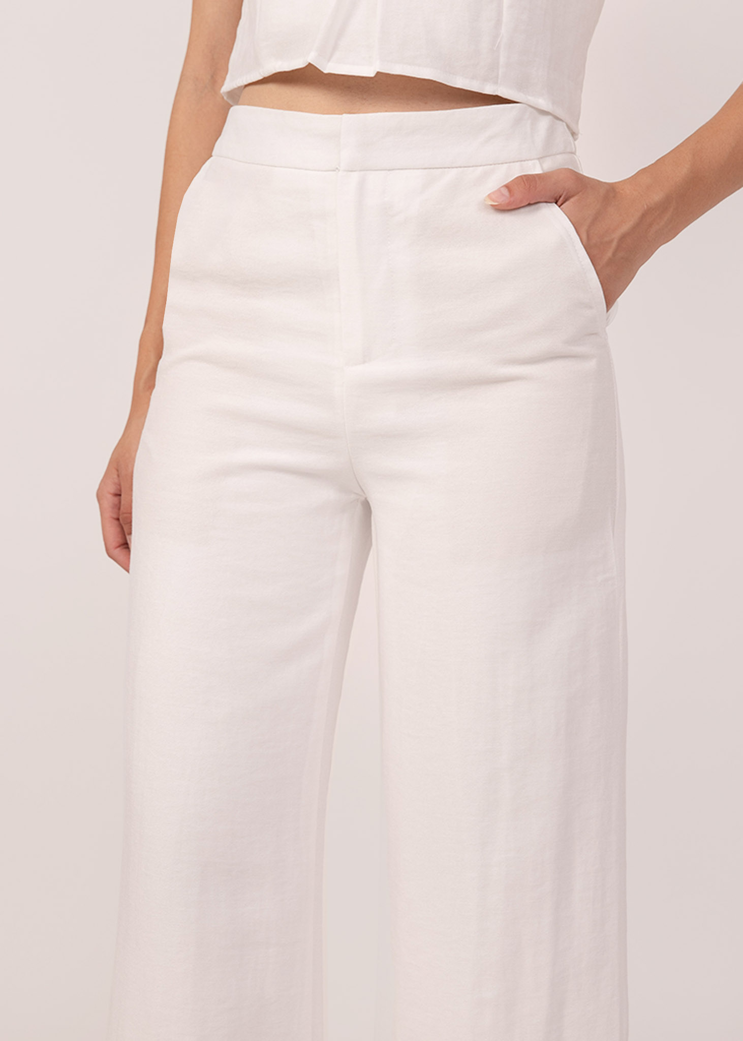 Workday Linen Pants in White