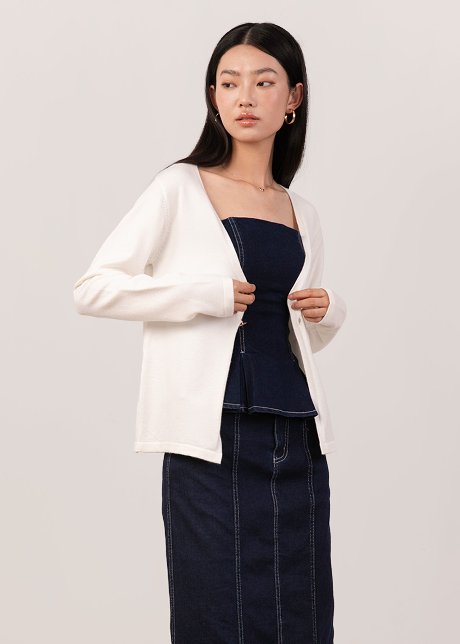 Softform Cardigan in White