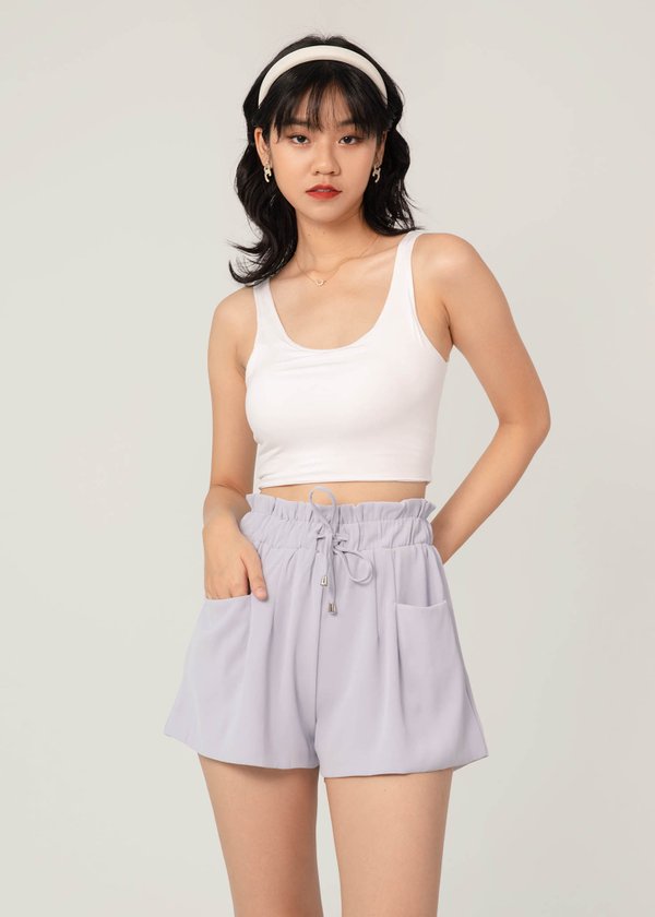 Feel The Comfort Paperbag Shorts in Candy Lilac