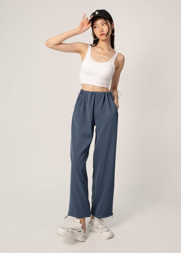 Outerspace Parachute Pants in Space Blue
