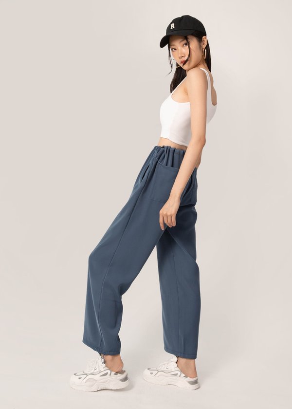 Outerspace Parachute Pants in Space Blue