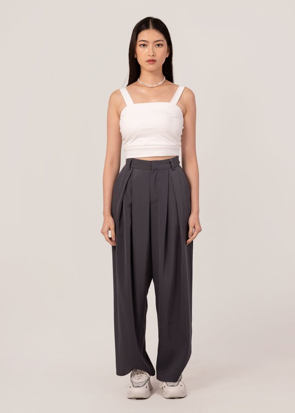 Fantasy Wide Legged Pants in Graphite #6stylexclusive