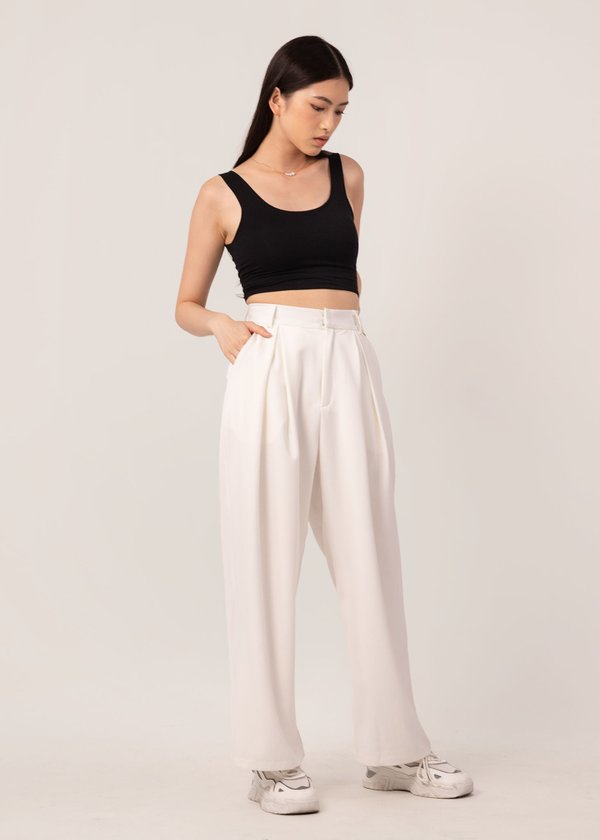 Fantasy Wide Legged Pants in White #6stylexclusive