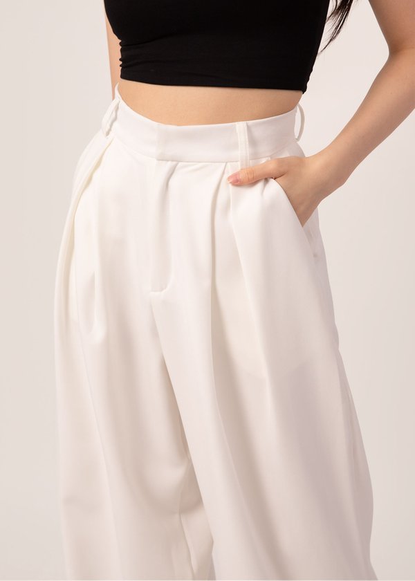 Fantasy Wide Legged Pants in White #6stylexclusive