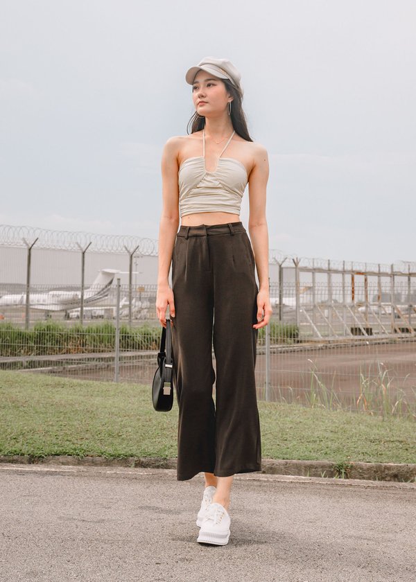City Girl Straight Cut Pants In Cocoa Brown