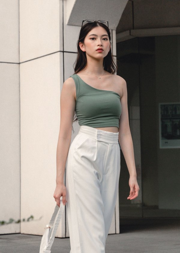 No Limit Toga Padded Top In Fern Green
