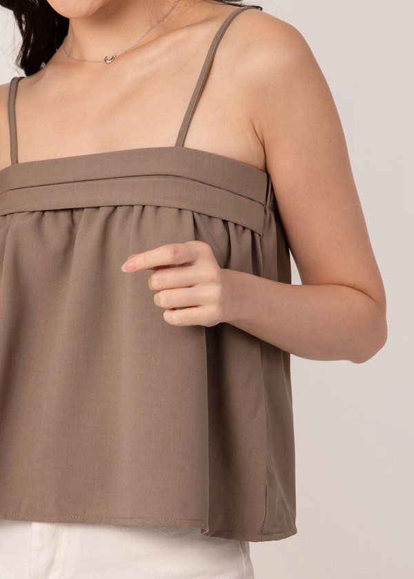 Anywhere With You Flowy Top in Rustic Brown