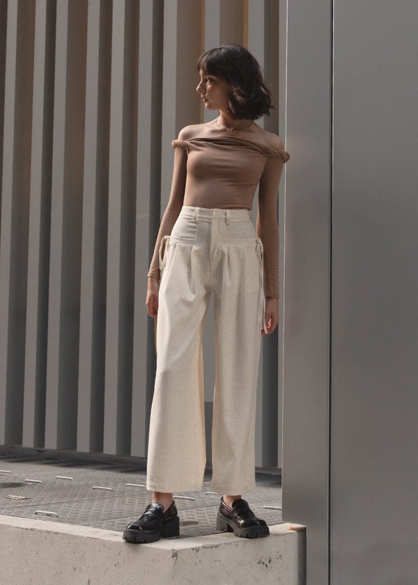 Wear with Style Wide Legged Pants in Cream