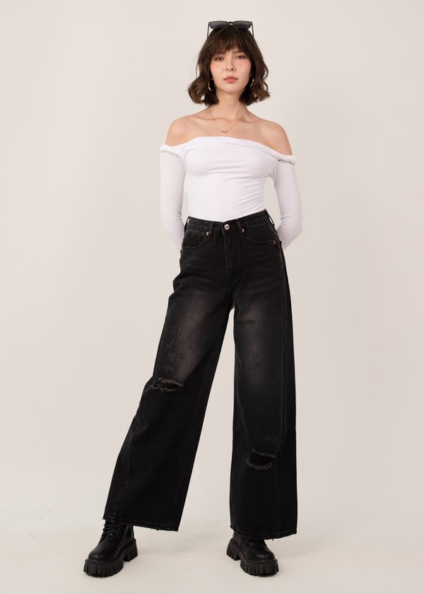 Called Out For Vintage Jeans in Black Grey (Non-Petite) 