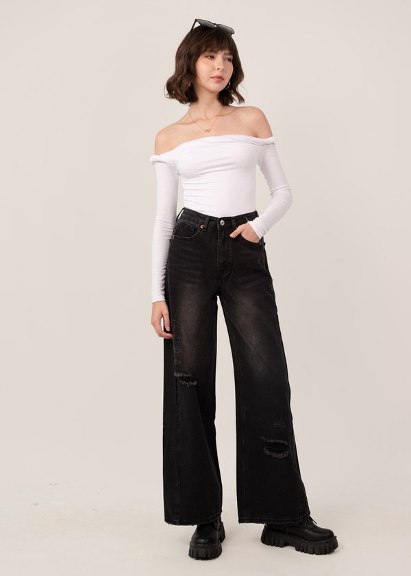 Called Out For Vintage Jeans in Black Grey (Non-Petite) 