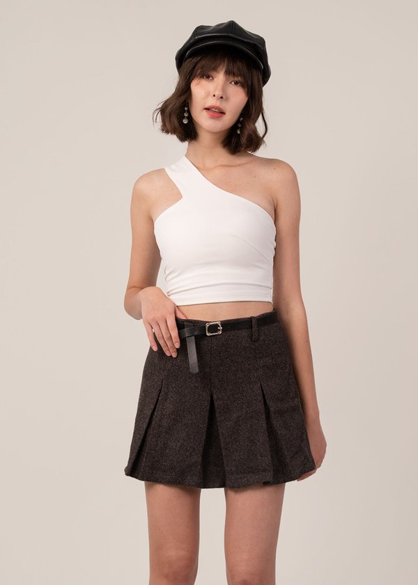 It's Fall Pleated Skorts in Graphite Grey
