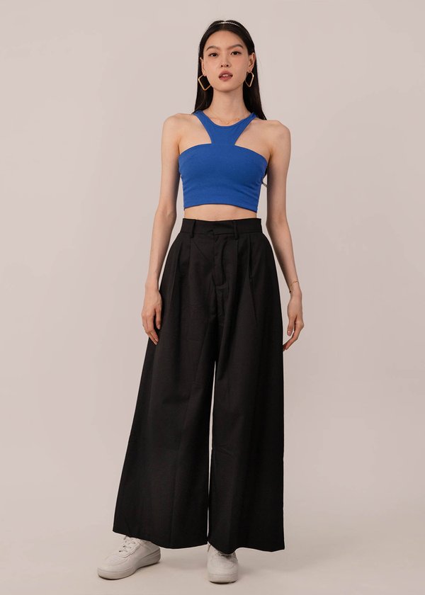 Flowing Flare Palazzo Pants in Black