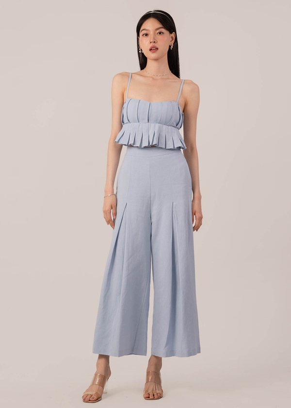 Parallel Perfection Linen Pants in Sky Bue