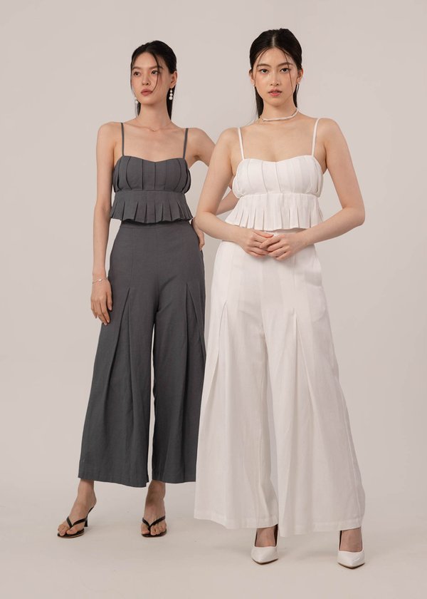 Parallel Perfection Linen Pants in White
