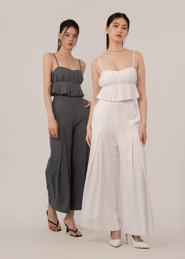 Parallel Perfection Linen Pants in White