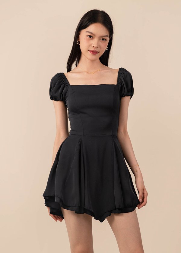 Just a Casual Playsuit in Midnight Black