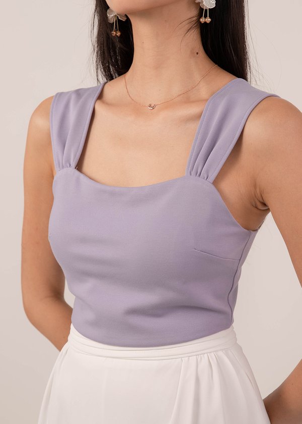 Daytime Affair Ruched Top in Lilac
