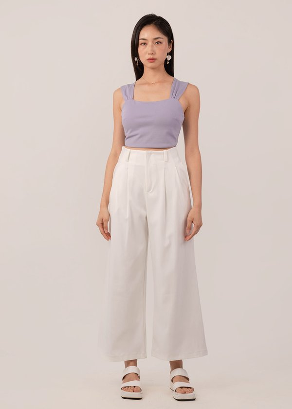 Level Up High-Waisted Pants in White