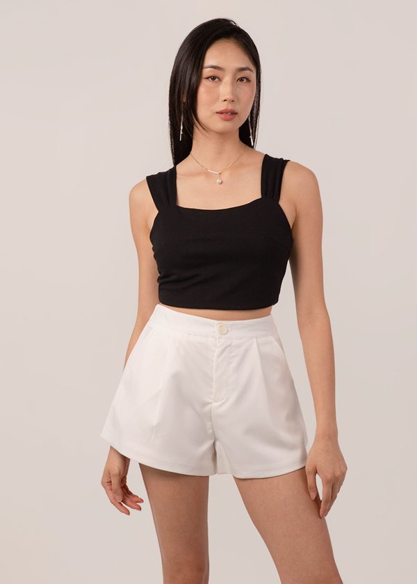 Daytime Affair Ruched Top in Black