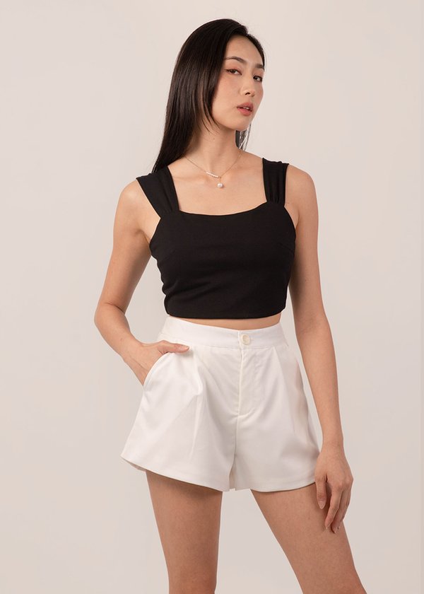 Daytime Affair Ruched Top in Black
