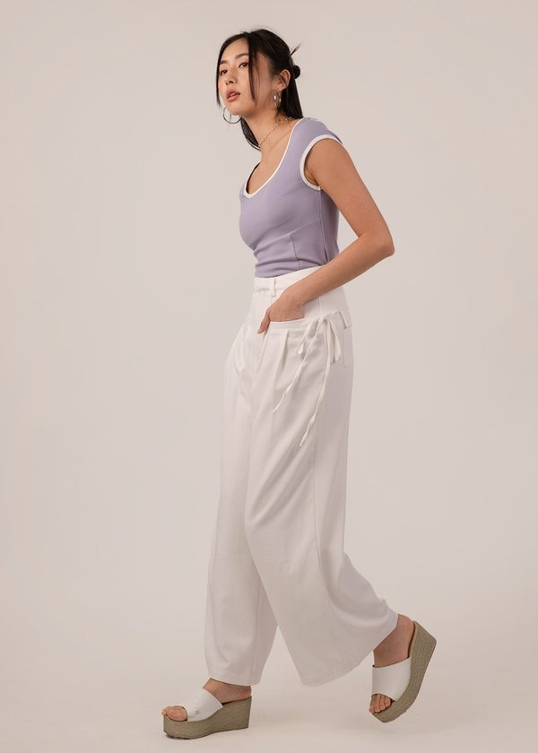 Wear with Style Wide Legged Pants in White