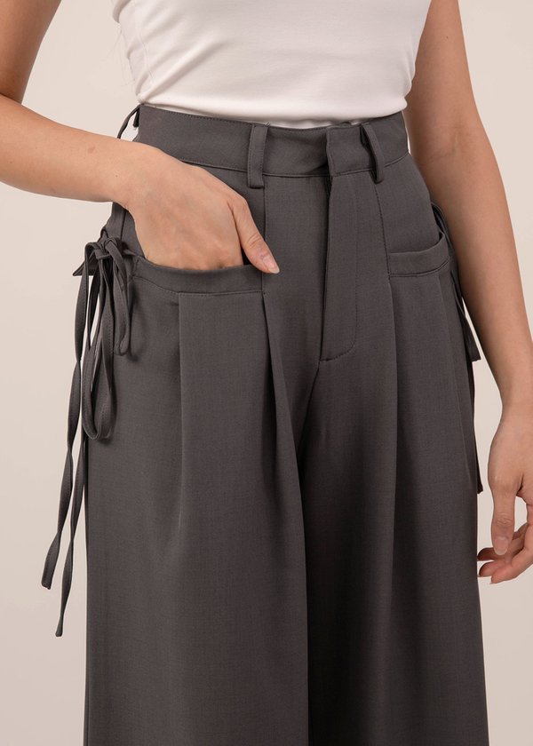 Wear with Style Wide Legged Pants in Graphite