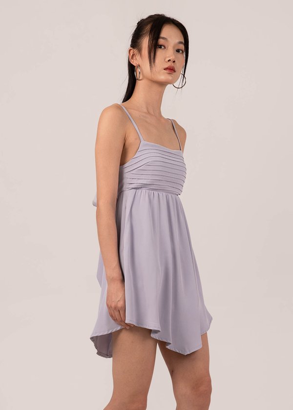 Perfect Angles Ruched Dress in Lilac