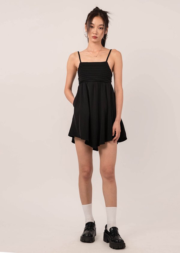 Perfect Angle Ruched Dress in Black