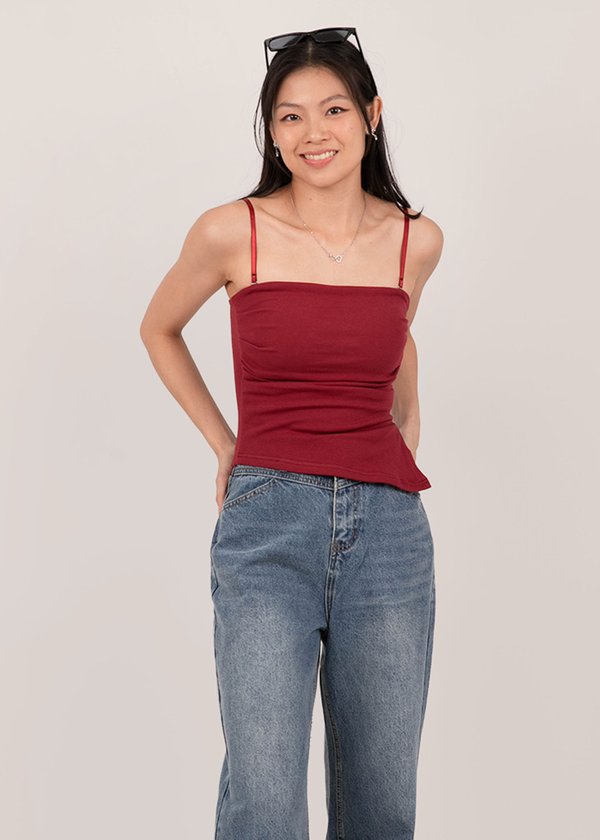 Solid As Always Asymmetrical Top in Red