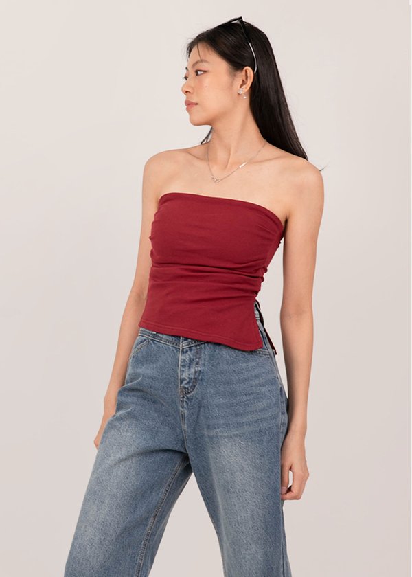 Solid As Always Asymmetrical Top in Red