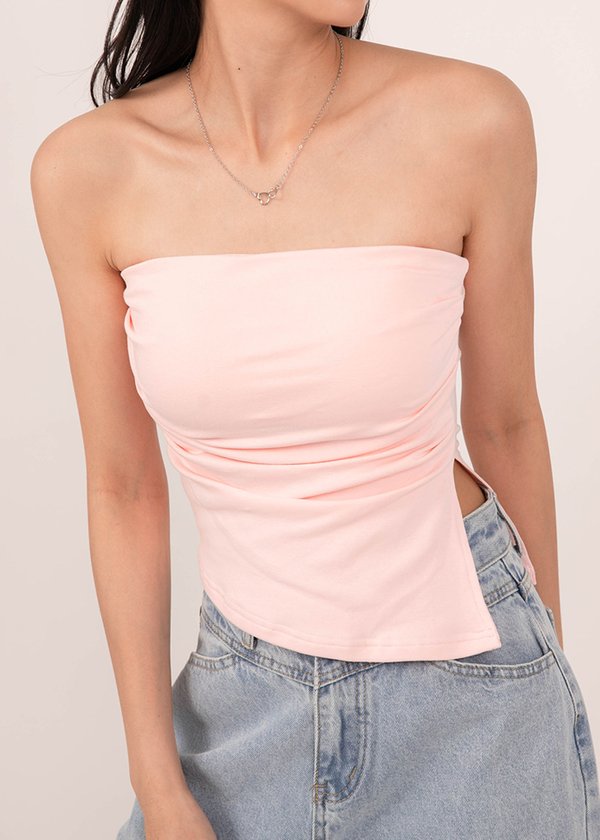 Solid As Always Asymmetrical Top in Rose Pink