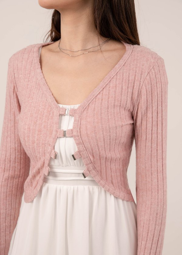 Getting Cozy Cardigan in Soft Pink