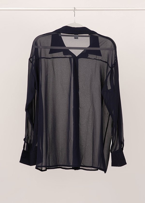 Elevate The Outfit Sheer Outerwear in Midnight