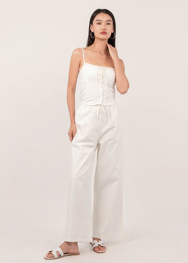 Seaside Straight Cut Pants in Off White