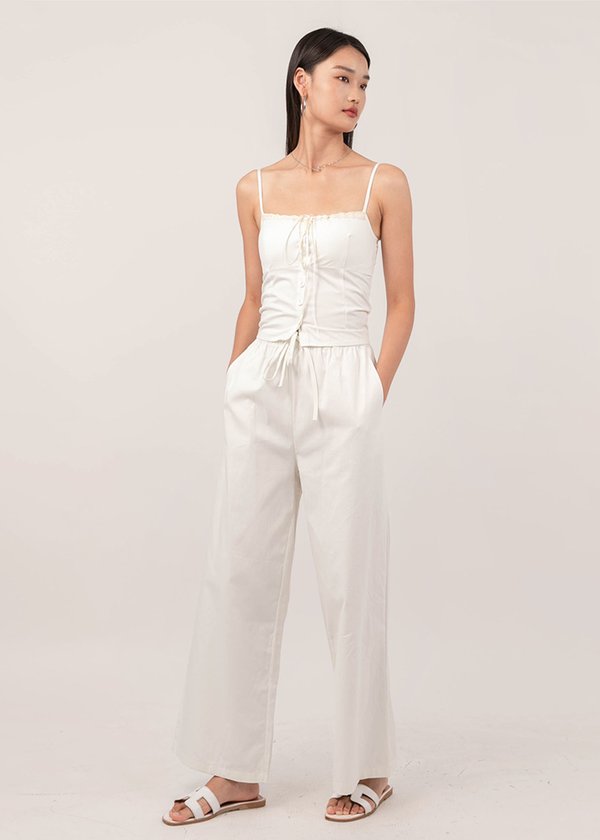 Seaside Straight Cut Pants in Off White