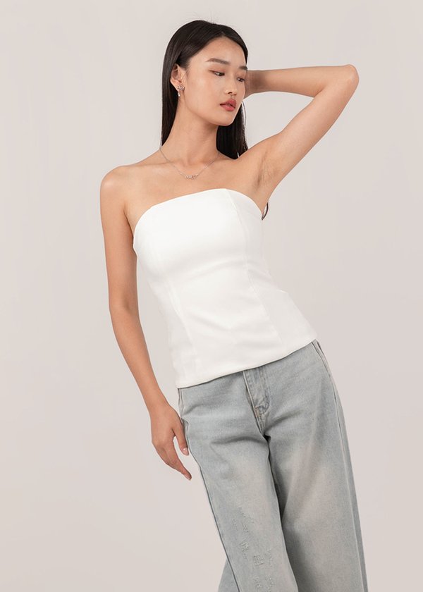 Streamline 2 Way Top in White