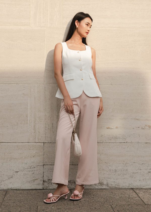 All Day Comfort Straight Cut Pants in Blush Pink