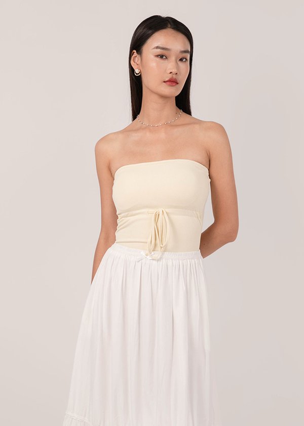 Treasure Tube Tie String Top in Soft Yellow