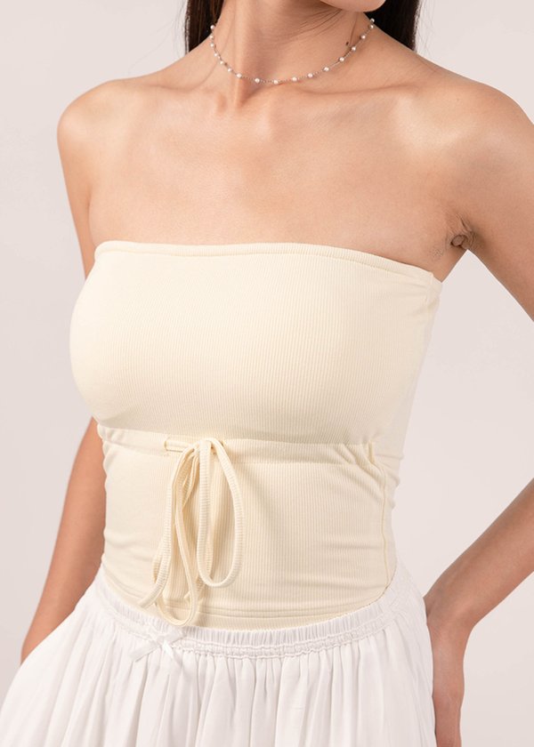 Treasure Tube Tie String Top in Soft Yellow