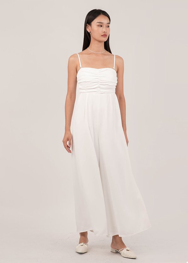 Lets Talk Business Jumpsuit in White