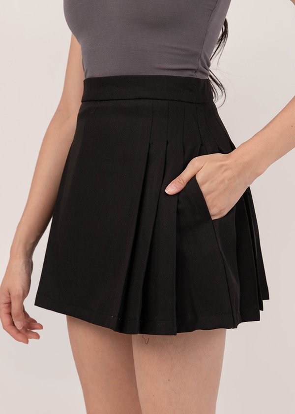 Classic Charm Co-Ord Skorts in Black