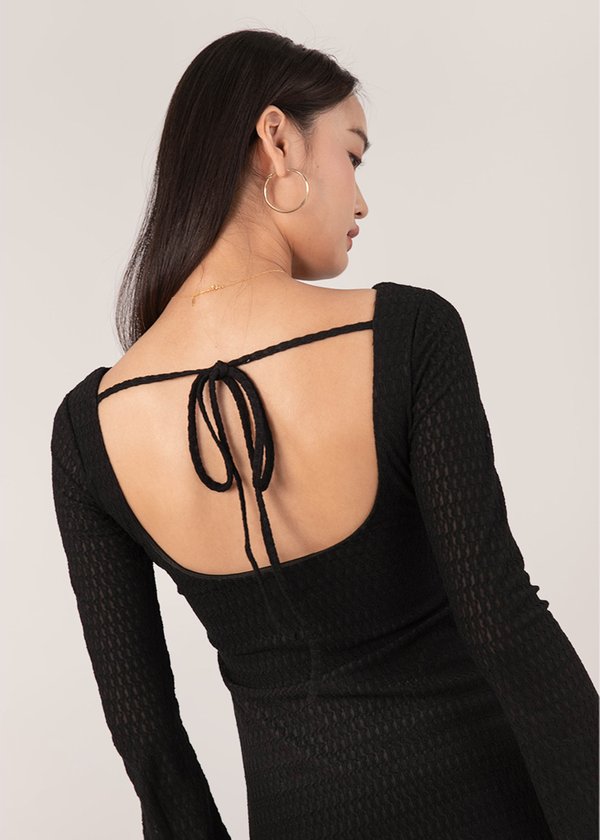 Zahara Bareback Dress in Black