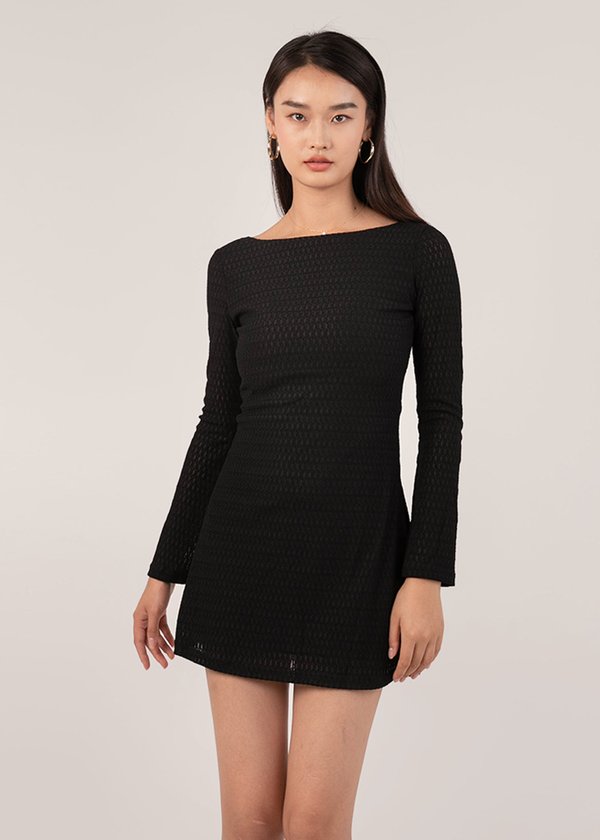 Zahara Bareback Dress in Black