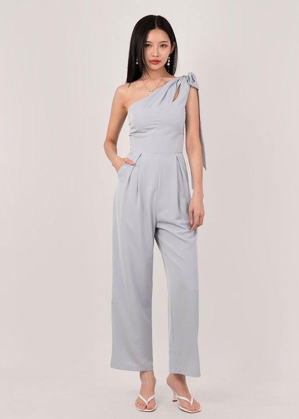 One Sided Toga Jumpsuit in Periwinkle