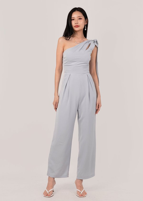 One Sided Toga Jumpsuit in Periwinkle