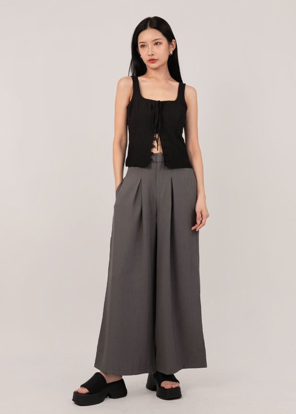 Freeform Wide Legged Trousers in Carbon Grey