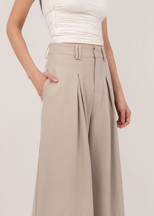 Freeform Wide Legged Trousers in Sand